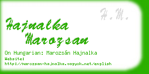 hajnalka marozsan business card