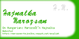 hajnalka marozsan business card